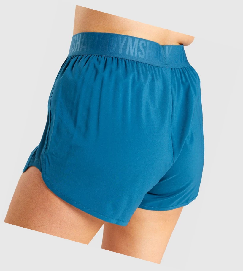 Bermudas Gymshark Entrenamiento Loose Fit Mujer Turquesa | DNPYUBV-78