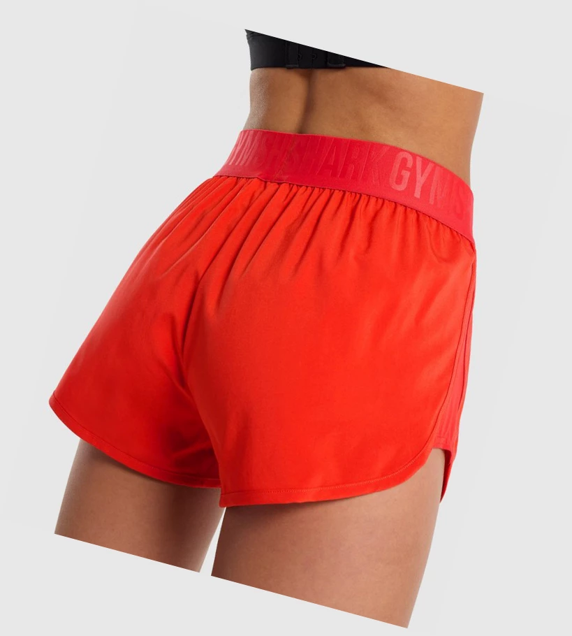 Bermudas Gymshark Entrenamiento Loose Fit Mujer Rojos | DQWEVRN-19