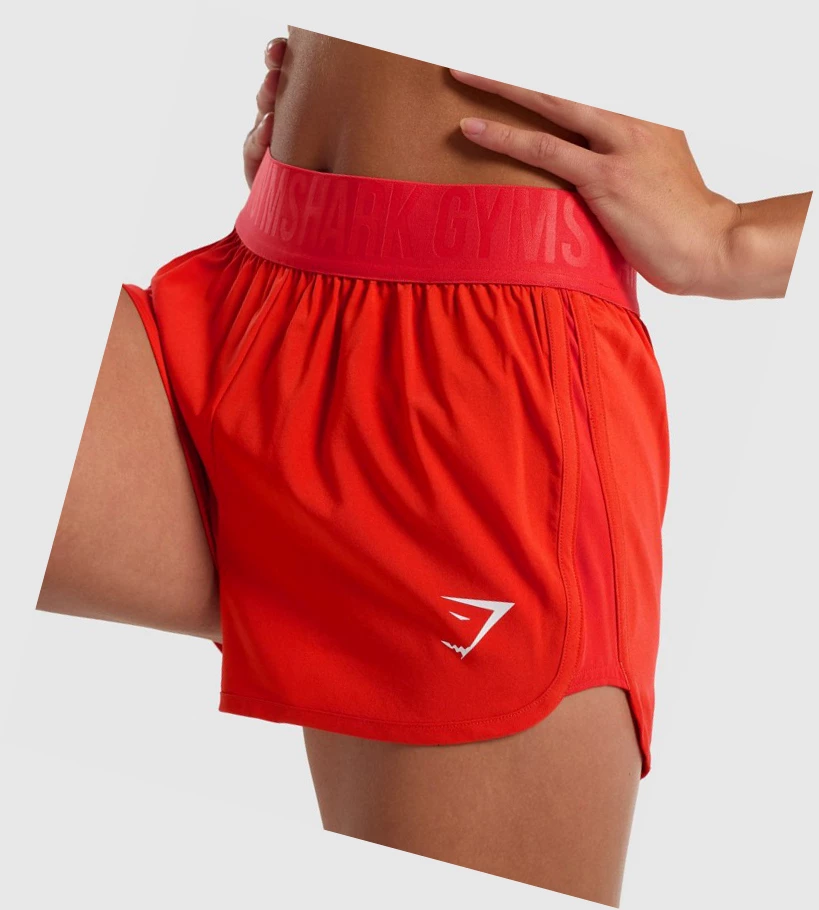 Bermudas Gymshark Entrenamiento Loose Fit Mujer Rojos | DQWEVRN-19