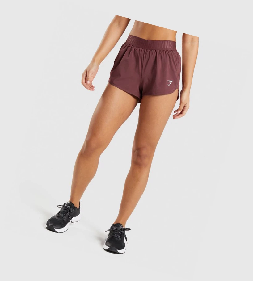 Bermudas Gymshark Entrenamiento Loose Fit Mujer Rosas Marrom | KFQSCYL-21