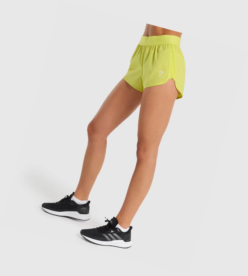 Bermudas Gymshark Entrenamiento Loose Fit Mujer Amarillos | MOFGUNX-05