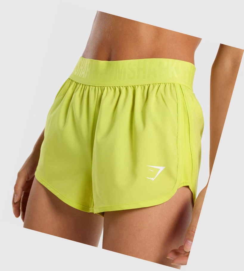 Bermudas Gymshark Entrenamiento Loose Fit Mujer Amarillos | MOFGUNX-05