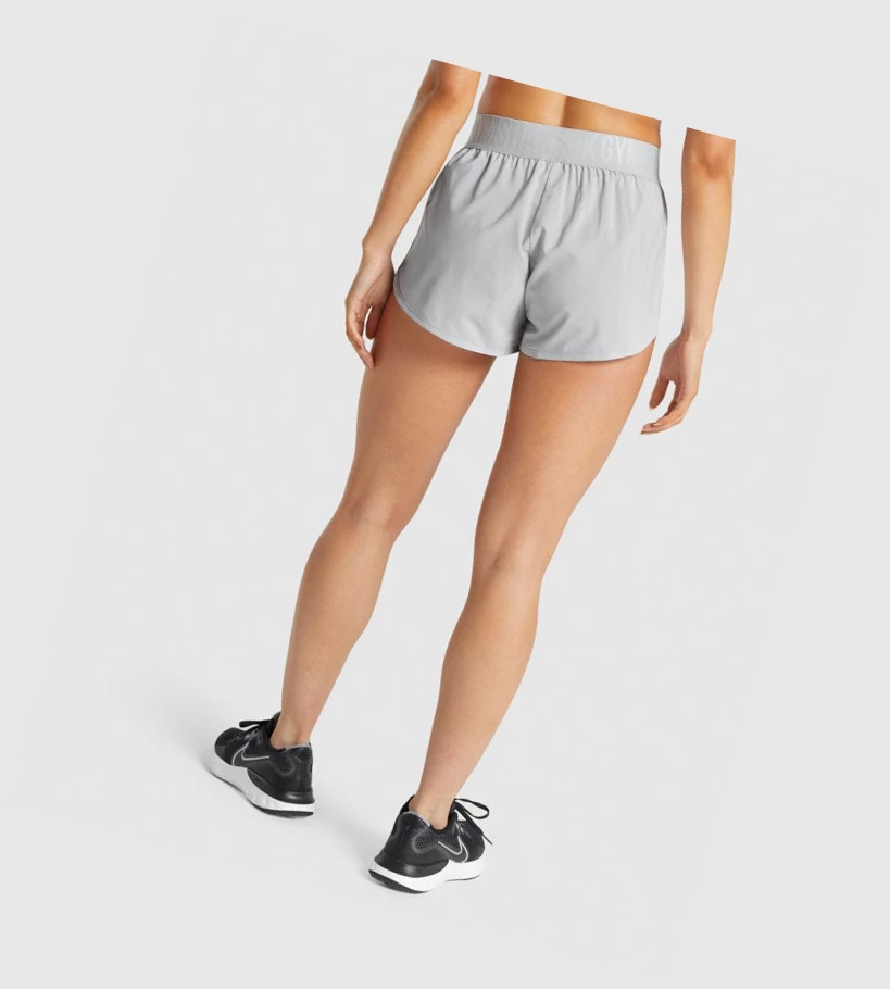 Bermudas Gymshark Entrenamiento Loose Fit Mujer Grises Claro | QCLHZOR-32