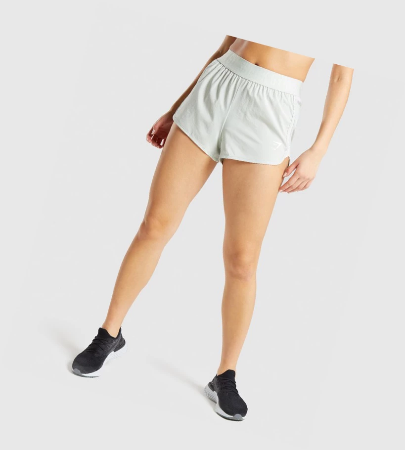 Bermudas Gymshark Entrenamiento Loose Fit Mujer Verdes Claro | WRMJAXF-04