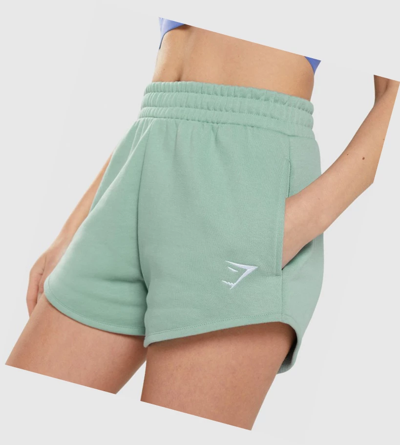 Bermudas Gymshark Entrenamiento Sweat Mujer Azules | BGYDUSK-52