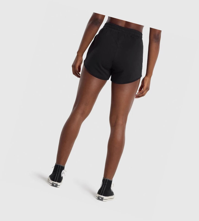 Bermudas Gymshark Entrenamiento Sweat Mujer Negros | BQNZXAJ-85