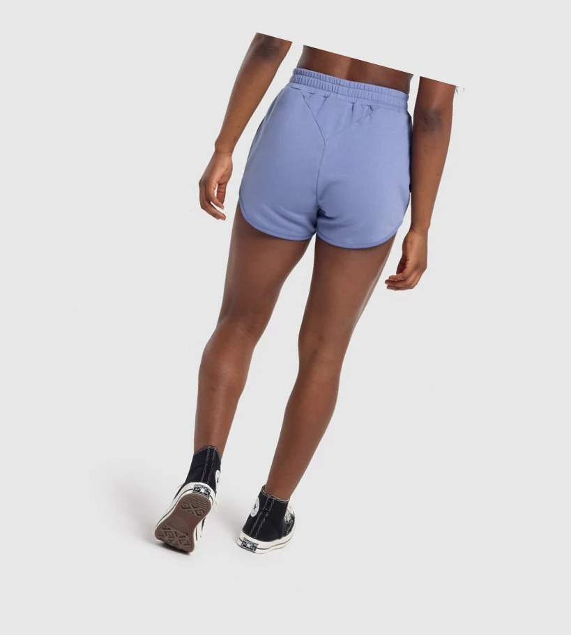 Bermudas Gymshark Entrenamiento Sweat Mujer Azules | MGEOIQK-46