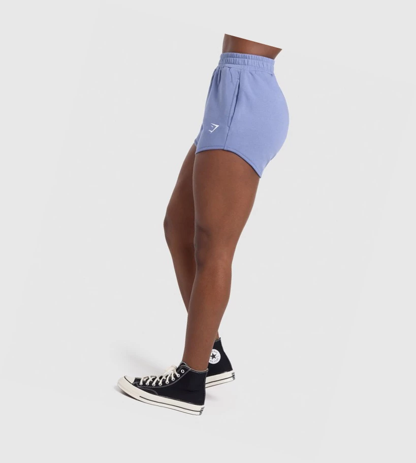 Bermudas Gymshark Entrenamiento Sweat Mujer Azules | MGEOIQK-46