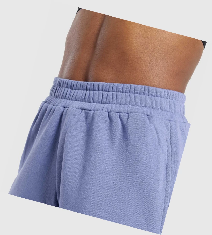 Bermudas Gymshark Entrenamiento Sweat Mujer Azules | MGEOIQK-46