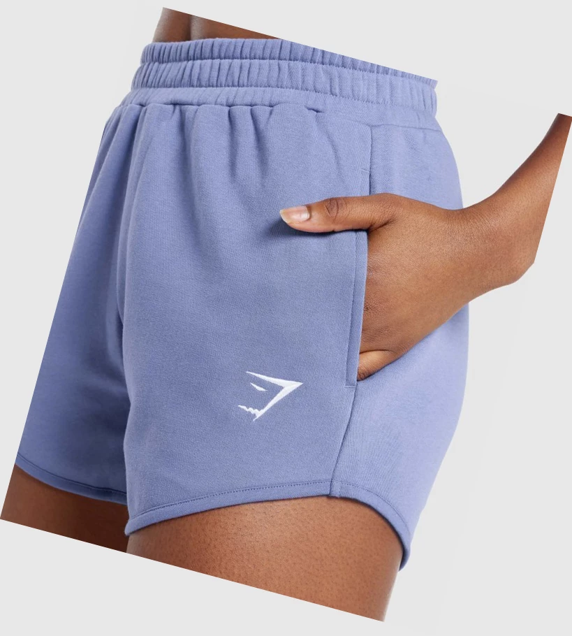 Bermudas Gymshark Entrenamiento Sweat Mujer Azules | MGEOIQK-46