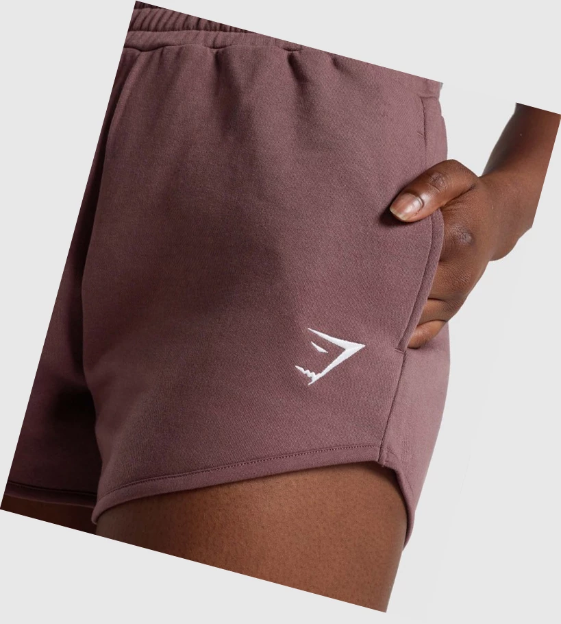 Bermudas Gymshark Entrenamiento Sweat Mujer Marrom | NIDWLBR-80