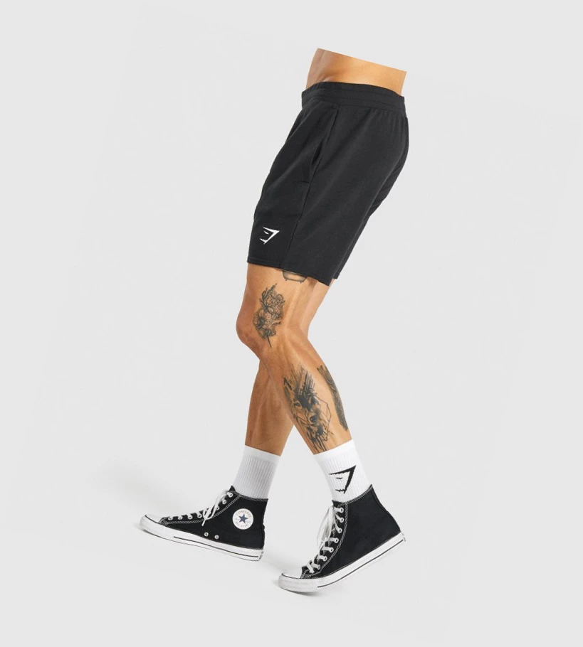 Bermudas Gymshark Essential 7ﾔ Hombre Negros | OIXLDGH-65