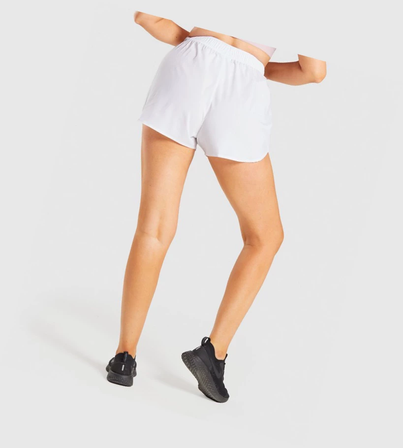 Bermudas Gymshark Essential Loose Entrenamiento Mujer Blancos | KQIFPSO-59