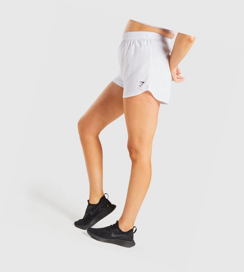 Bermudas Gymshark Essential Loose Entrenamiento Mujer Blancos | KQIFPSO-59