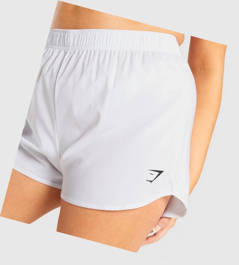 Bermudas Gymshark Essential Loose Entrenamiento Mujer Blancos | KQIFPSO-59