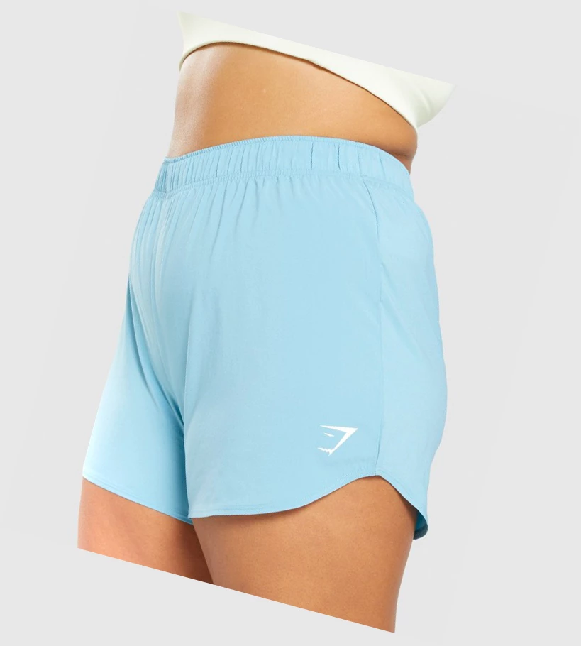 Bermudas Gymshark Essential Loose Entrenamiento Mujer Azules Claro | WIPYKSA-24