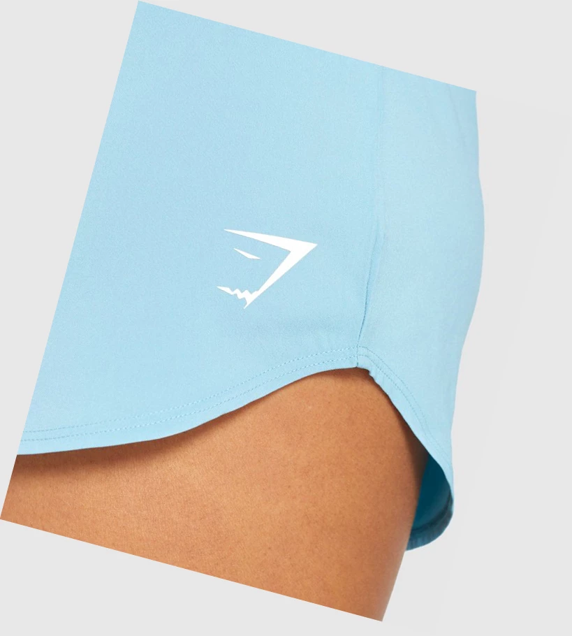 Bermudas Gymshark Essential Loose Entrenamiento Mujer Azules Claro | WIPYKSA-24