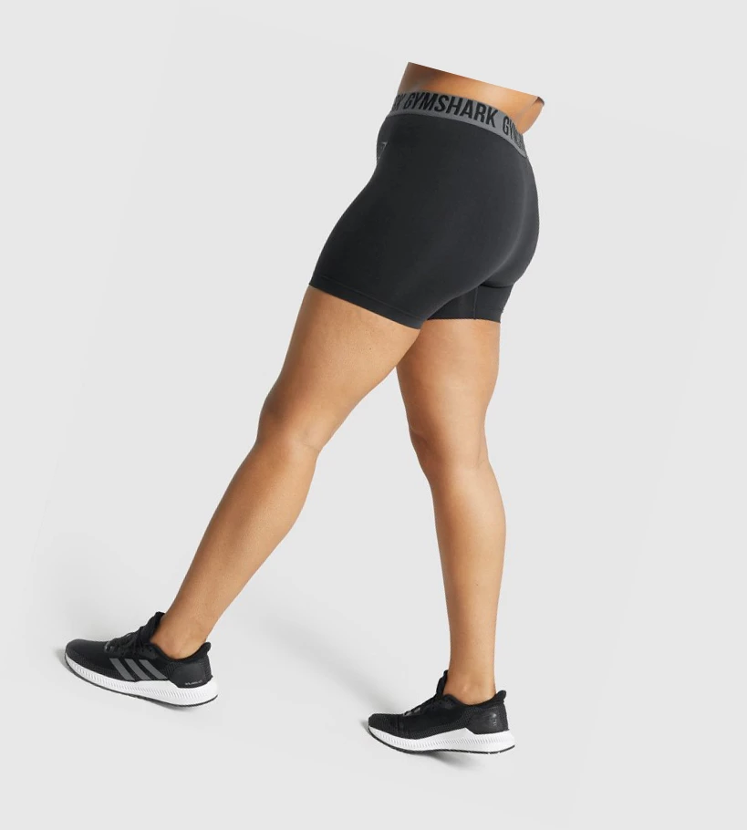 Bermudas Gymshark Fit Seamless Mujer Negros | KBIFPUZ-76