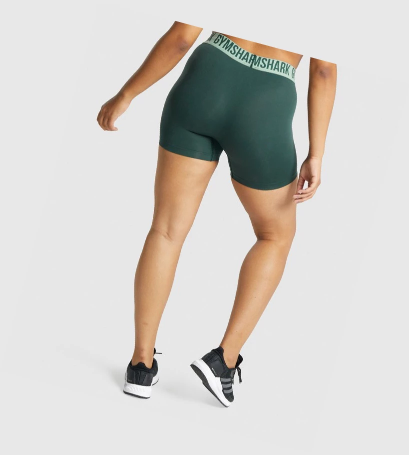 Bermudas Gymshark Fit Seamless Mujer Verdes | HDBOICU-26