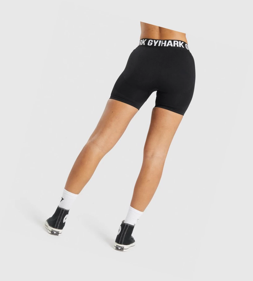 Bermudas Gymshark Flex Mujer Negros | EFHYVZB-71