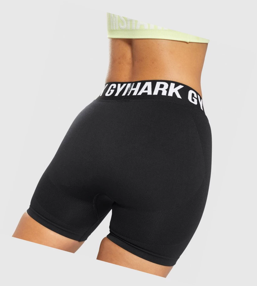 Bermudas Gymshark Flex Mujer Negros | EFHYVZB-71