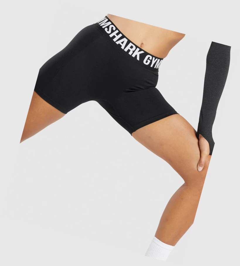 Bermudas Gymshark Flex Mujer Negros | EFHYVZB-71