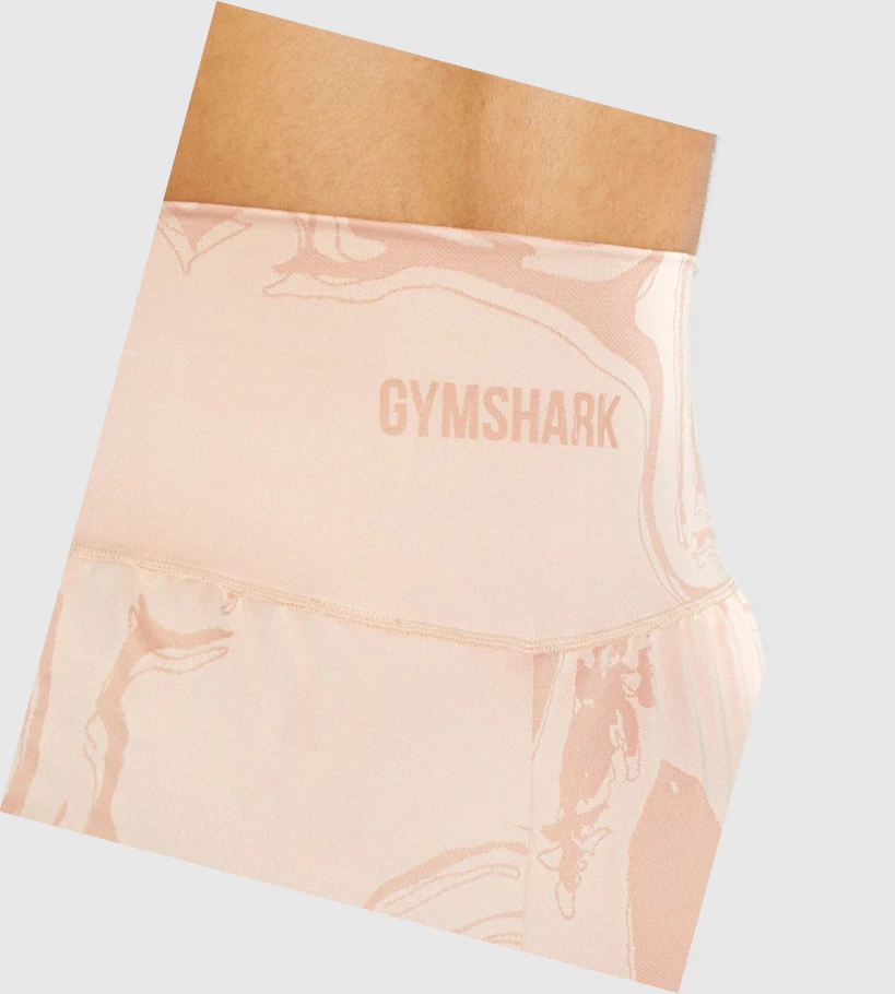 Bermudas Gymshark GS Power Jacquard Mujer Rosas Claro | FVCYQUO-53