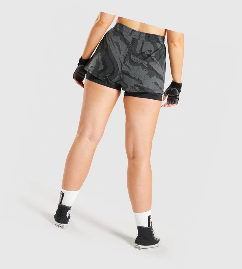 Bermudas Gymshark GS Power Loose Mujer Negros | EGHQKYC-67