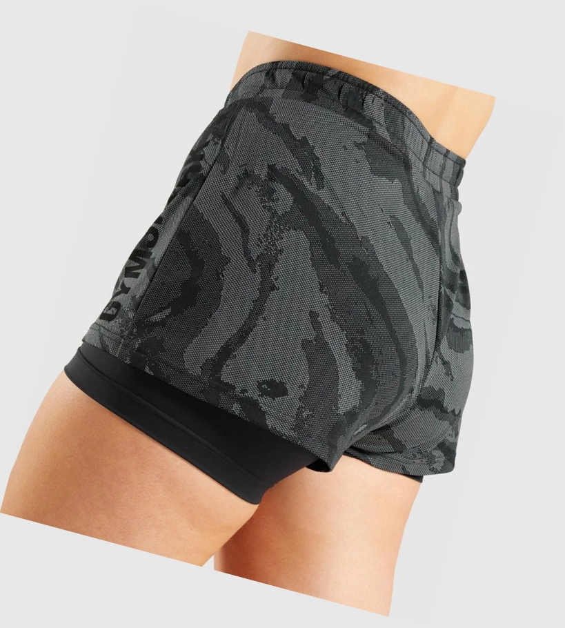 Bermudas Gymshark GS Power Loose Mujer Negros | EGHQKYC-67