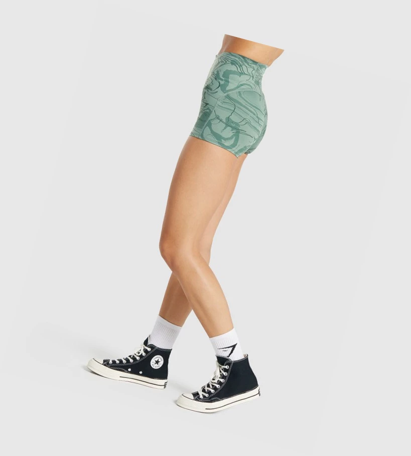 Bermudas Gymshark GS Power Support Mujer Verdes | XITKAMO-12