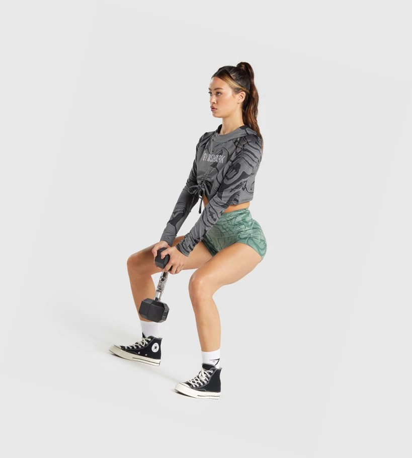 Bermudas Gymshark GS Power Support Mujer Verdes | XITKAMO-12