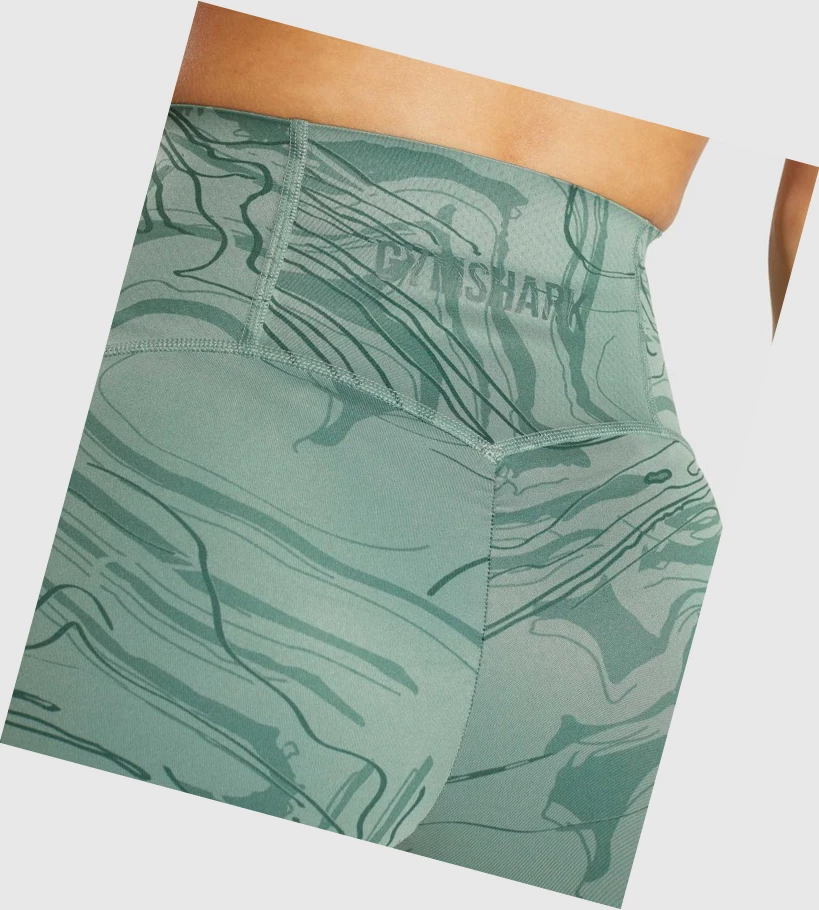 Bermudas Gymshark GS Power Support Mujer Verdes | XITKAMO-12