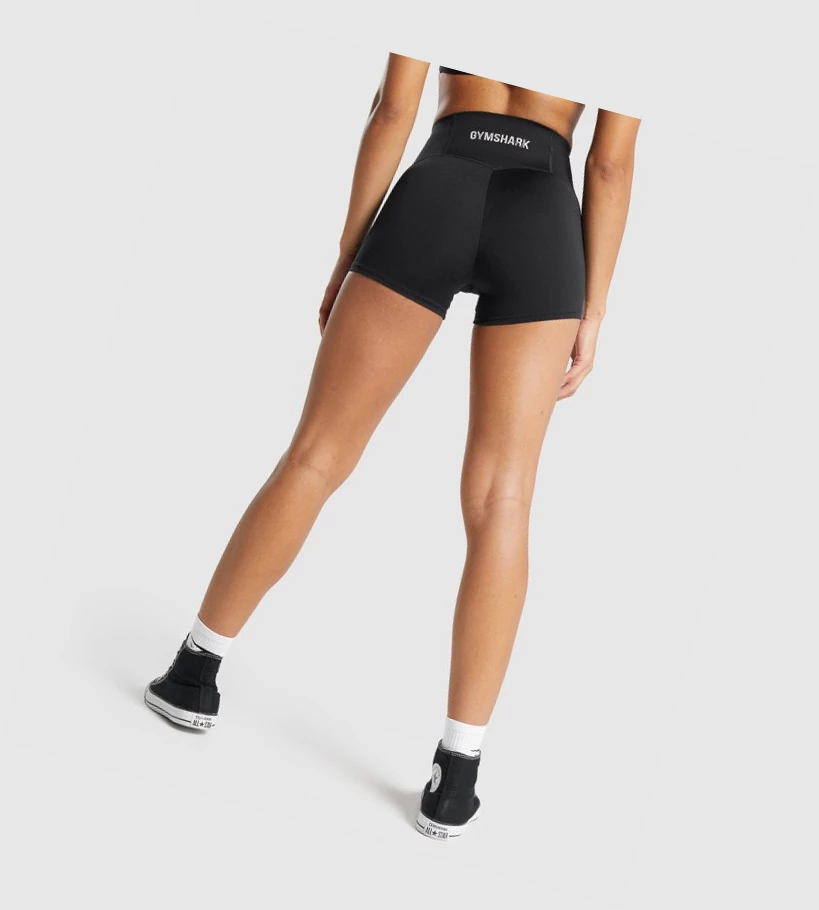 Bermudas Gymshark GS Power Support Mujer Negros | ZYGQEMA-58