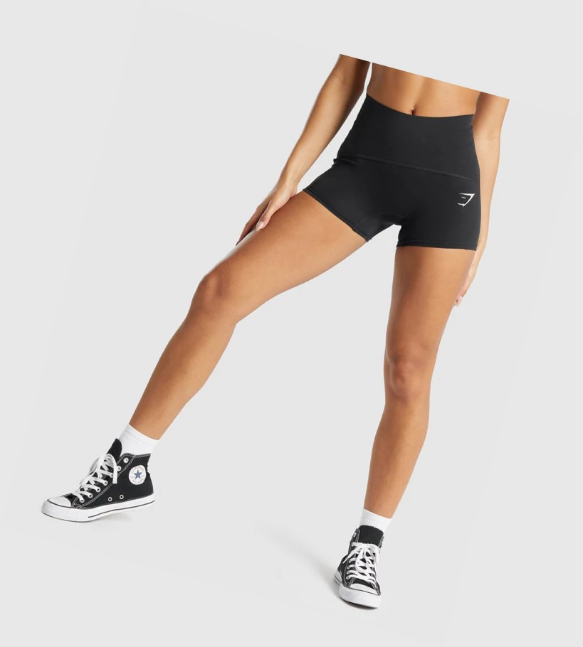 Bermudas Gymshark GS Power Support Mujer Negros | ZYGQEMA-58