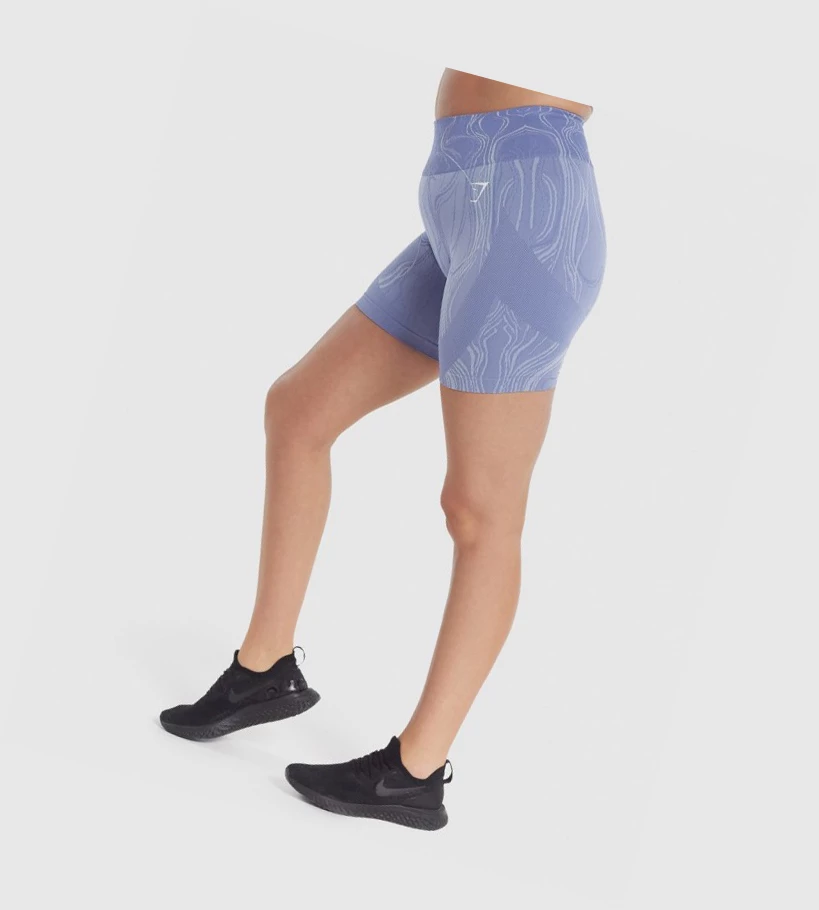 Bermudas Gymshark Mercury Seamless Mujer Azules | FTCENMP-58