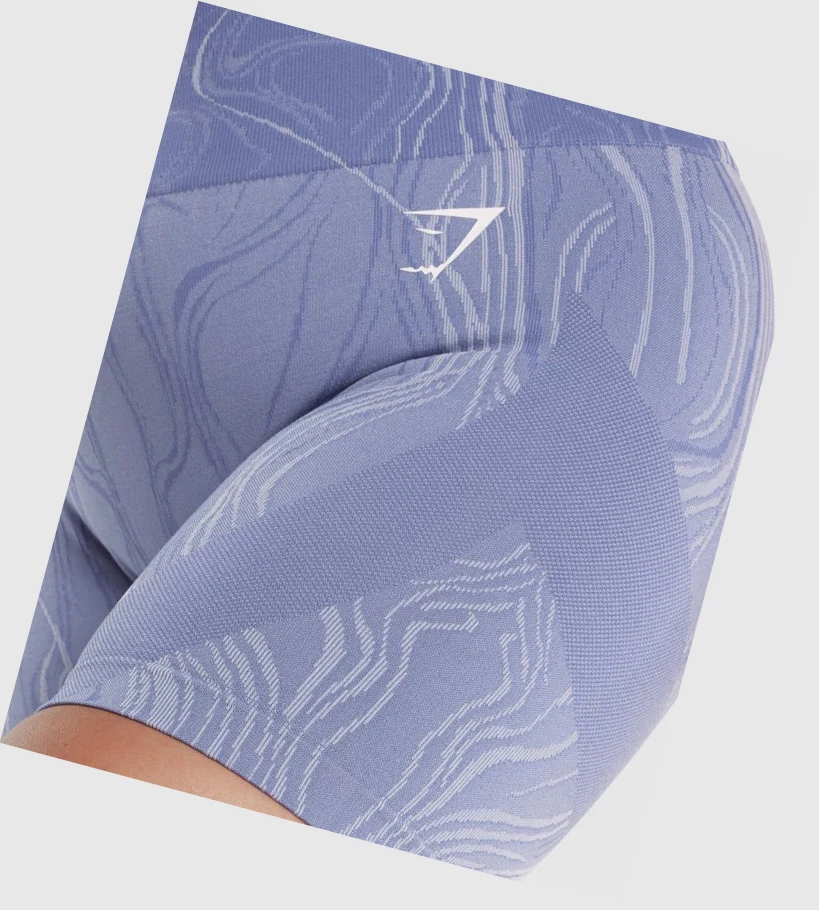 Bermudas Gymshark Mercury Seamless Mujer Azules | FTCENMP-58