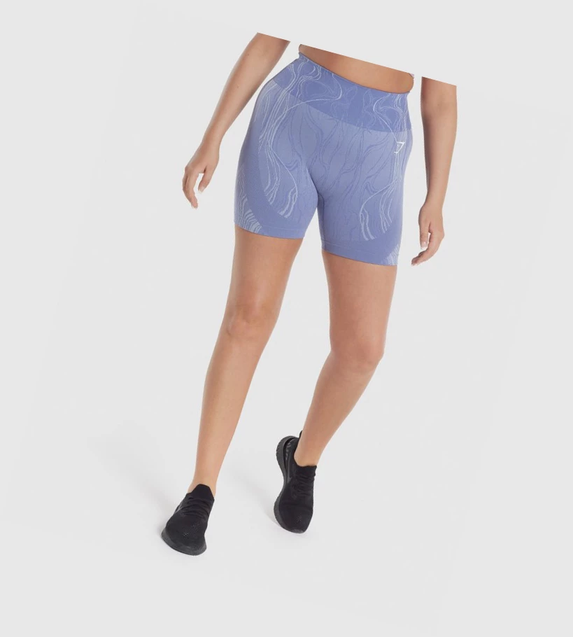 Bermudas Gymshark Mercury Seamless Mujer Azules | FTCENMP-58