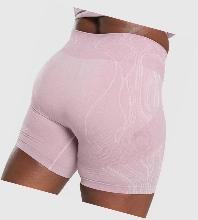 Bermudas Gymshark Mercury Seamless Mujer Morados Claro | MYNIADX-25