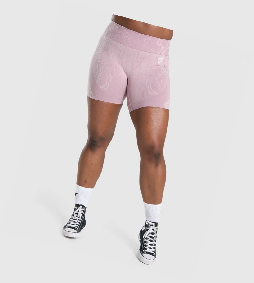 Bermudas Gymshark Mercury Seamless Mujer Morados Claro | MYNIADX-25