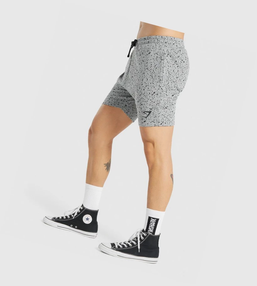 Bermudas Gymshark Micro Print Hombre Grises | XLZUHME-79