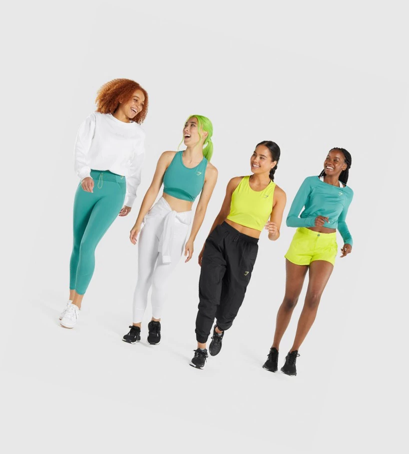 Bermudas Gymshark Pulse 2 in 1 Mujer Amarillos | QSFBNTD-01