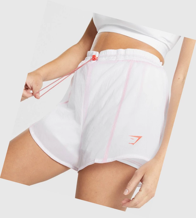 Bermudas Gymshark Pulse 2 in 1 Mujer Blancos | BRIDMGV-89