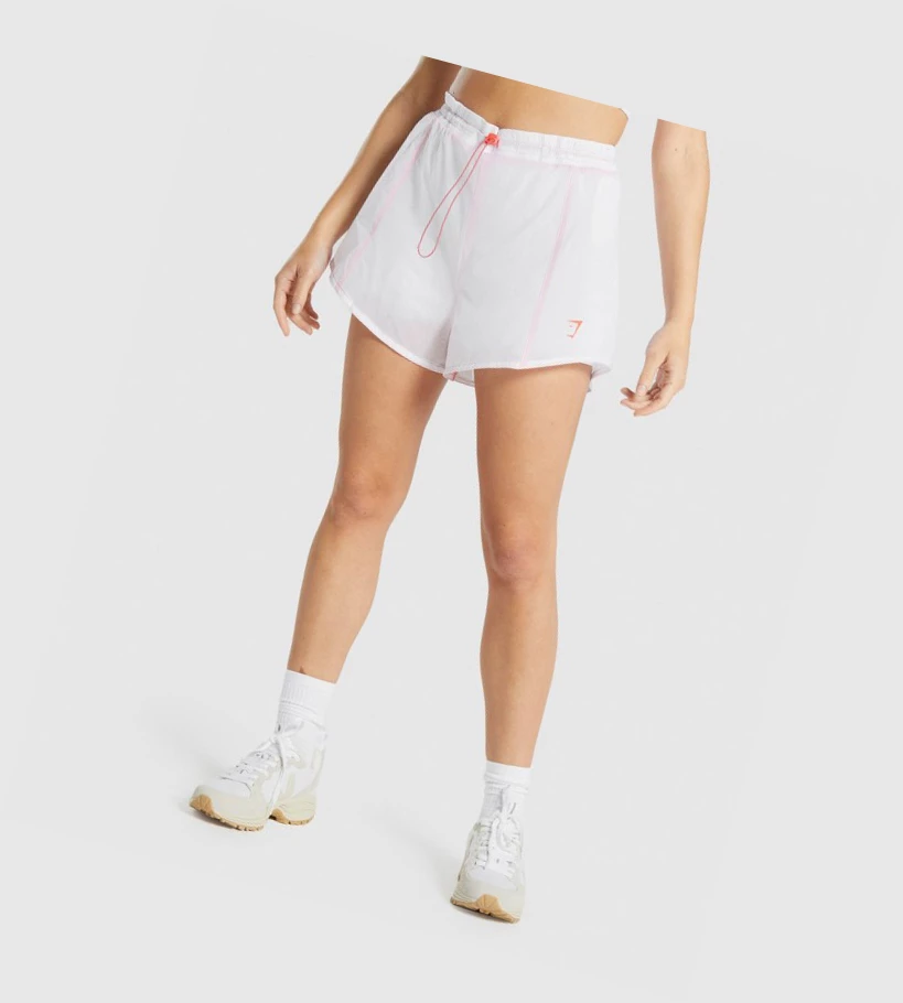 Bermudas Gymshark Pulse 2 in 1 Mujer Blancos | BRIDMGV-89