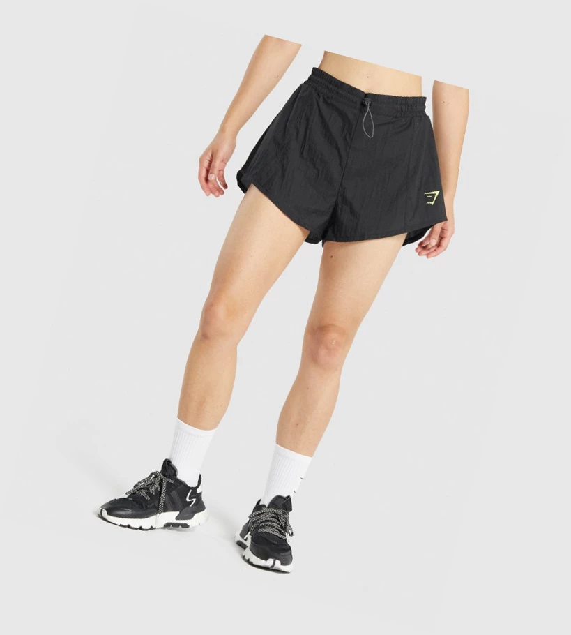 Bermudas Gymshark Pulse 2 in 1 Mujer Negros | MDRBLXO-92