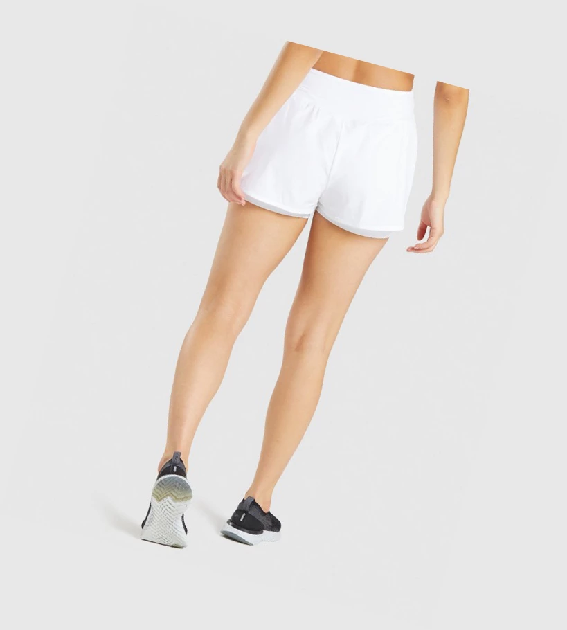 Bermudas Gymshark Pulse Mid Rise Mujer Blancos | DICYGKU-92