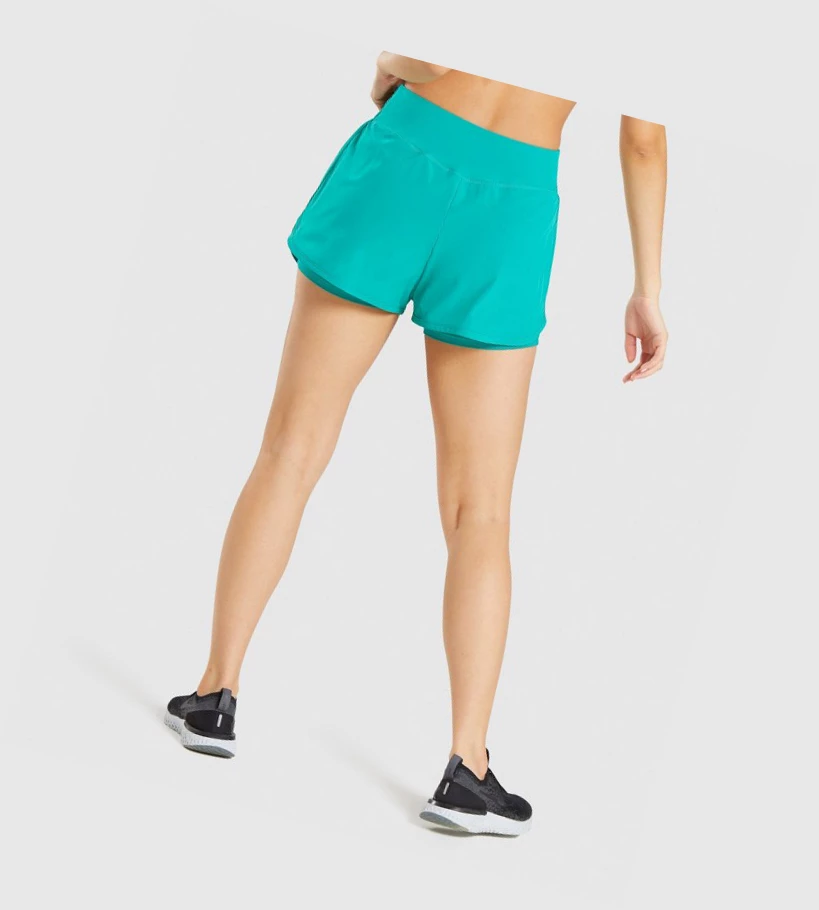 Bermudas Gymshark Pulse Mid Rise Mujer Verdes | BXJDLZG-02