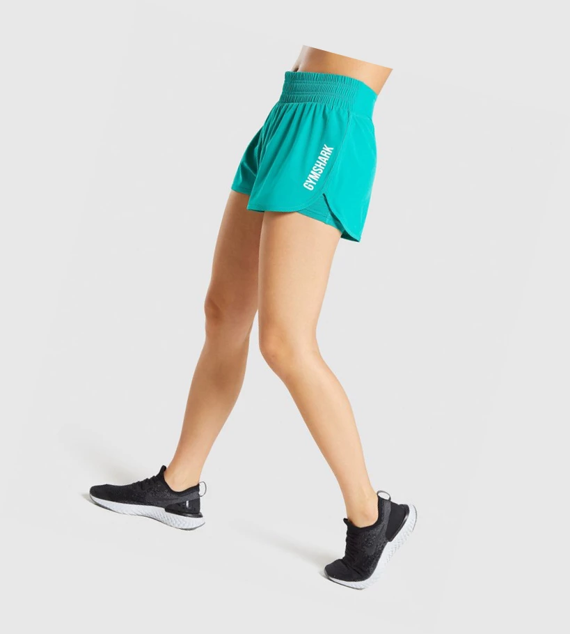 Bermudas Gymshark Pulse Mid Rise Mujer Verdes | BXJDLZG-02