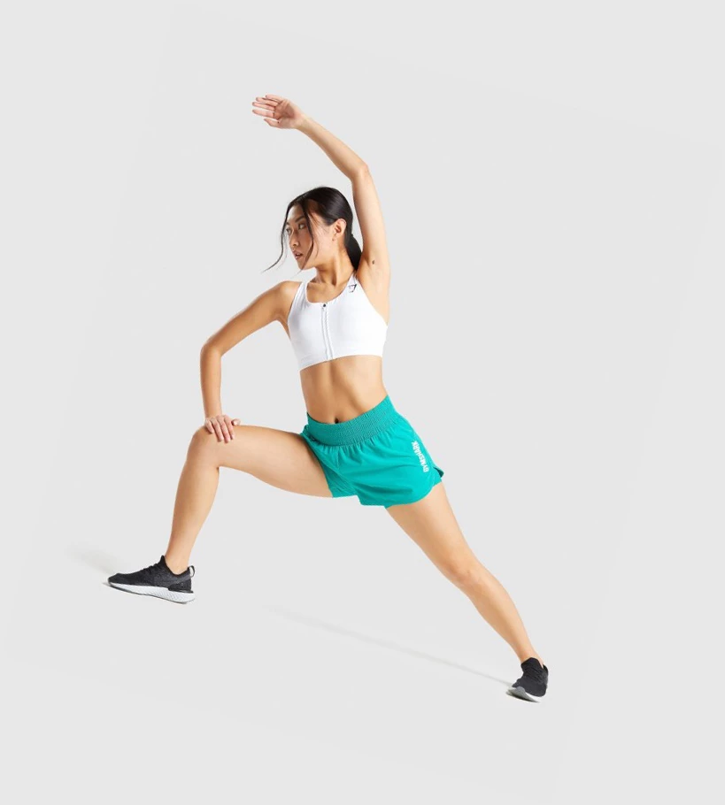 Bermudas Gymshark Pulse Mid Rise Mujer Verdes | BXJDLZG-02