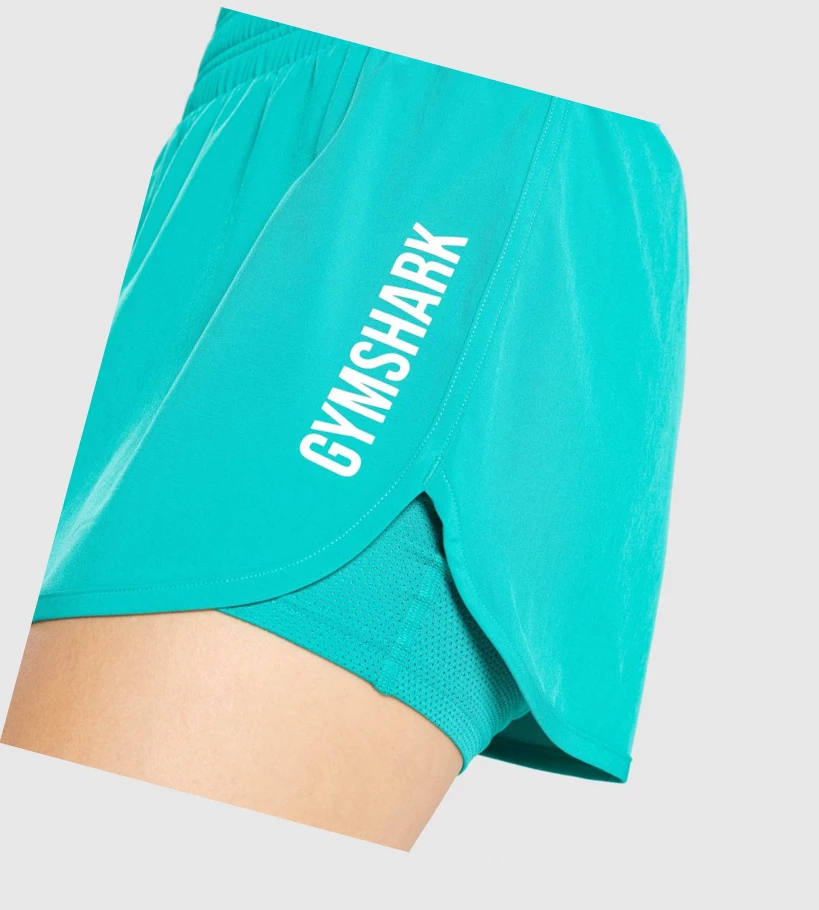 Bermudas Gymshark Pulse Mid Rise Mujer Verdes | BXJDLZG-02