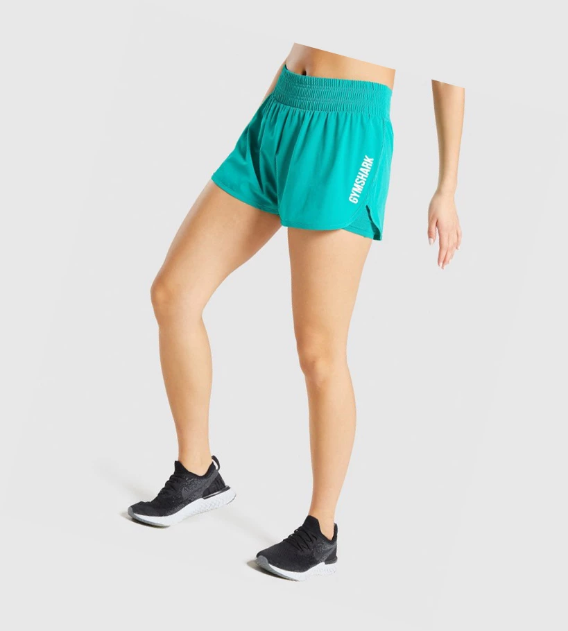 Bermudas Gymshark Pulse Mid Rise Mujer Verdes | BXJDLZG-02